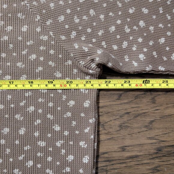 Gap kids waffle crew neck long sleeve shirt brown floral size XXL - Picture 6 of 12
